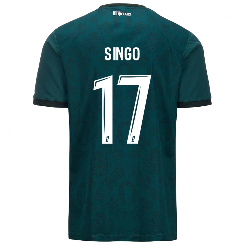 Niño Camiseta Wilfried Singo #17 Verde Oscuro 2ª Equipación 2024/25 La Camisa