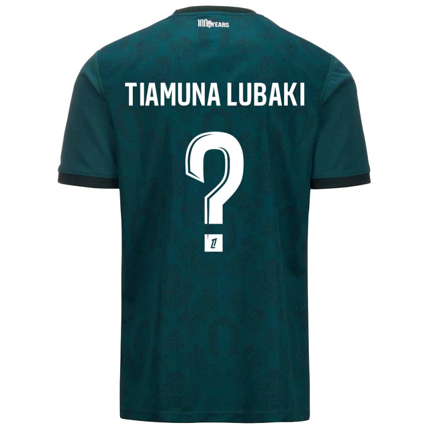 Niño Camiseta Loïc Tiamuna Lubaki #0 Verde Oscuro 2ª Equipación 2024/25 La Camisa