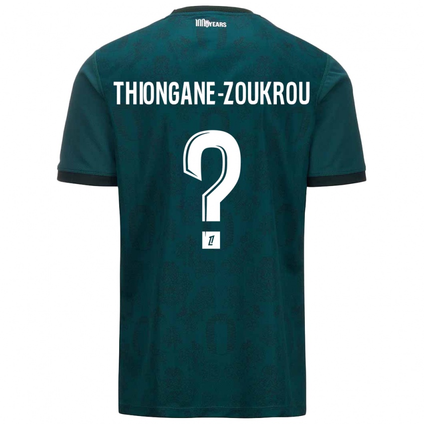 Niño Camiseta Ackah-Tidiane Thiongane-Zoukrou #0 Verde Oscuro 2ª Equipación 2024/25 La Camisa