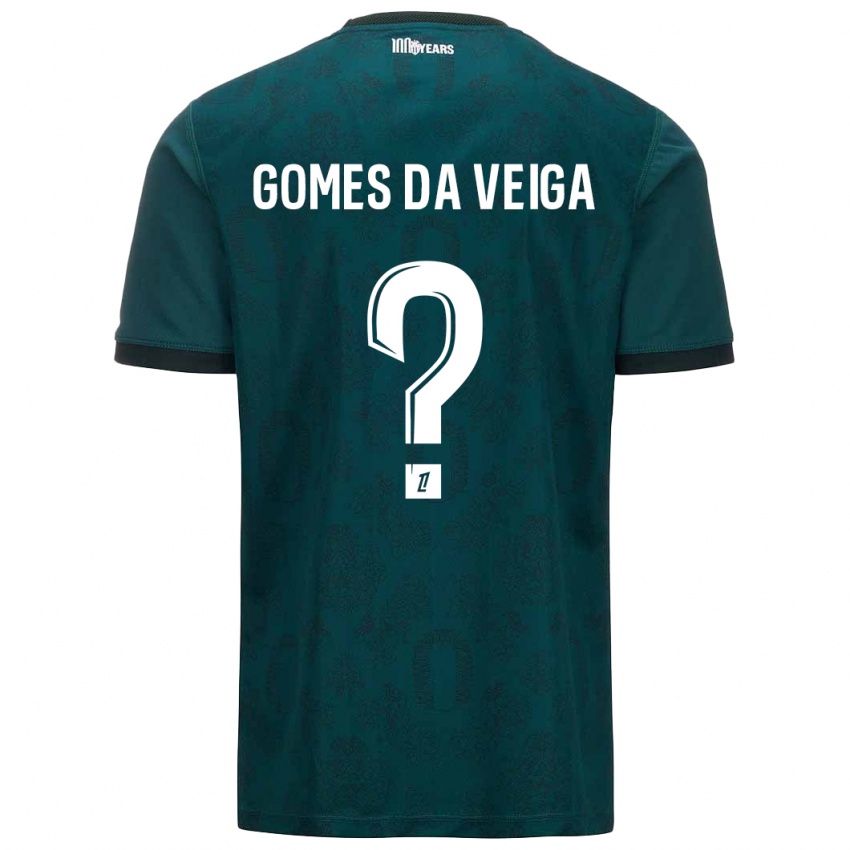 Niño Camiseta Melvin Gomes Da Veiga #0 Verde Oscuro 2ª Equipación 2024/25 La Camisa