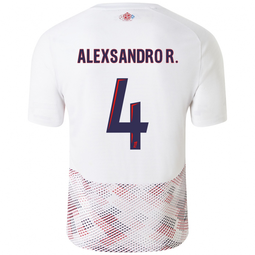 Niño Camiseta Alexsandro #4 Blanco Azul Real 2ª Equipación 2024/25 La Camisa