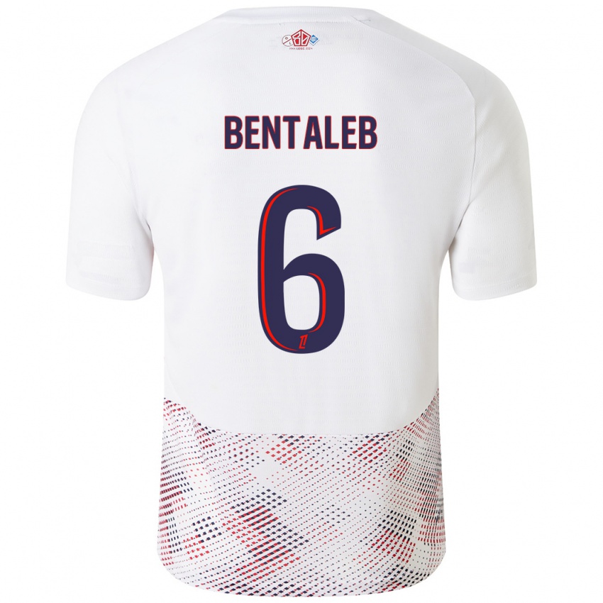 Niño Camiseta Nabil Bentaleb #6 Blanco Azul Real 2ª Equipación 2024/25 La Camisa