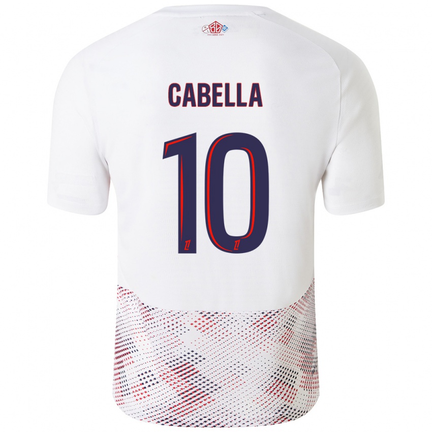 Niño Camiseta Rémy Cabella #10 Blanco Azul Real 2ª Equipación 2024/25 La Camisa