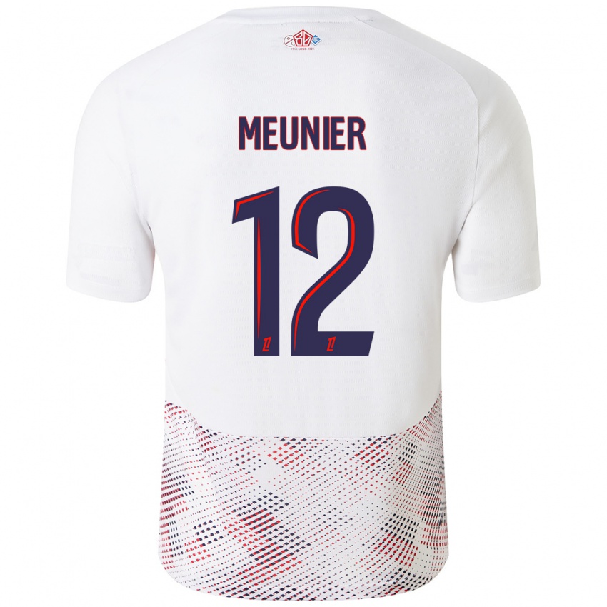 Niño Camiseta Thomas Meunier #12 Blanco Azul Real 2ª Equipación 2024/25 La Camisa