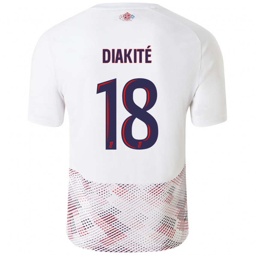 Niño Camiseta Bafodé Diakité #18 Blanco Azul Real 2ª Equipación 2024/25 La Camisa