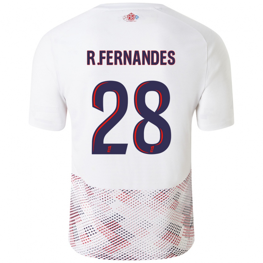 Niño Camiseta Rafael Fernandes #28 Blanco Azul Real 2ª Equipación 2024/25 La Camisa