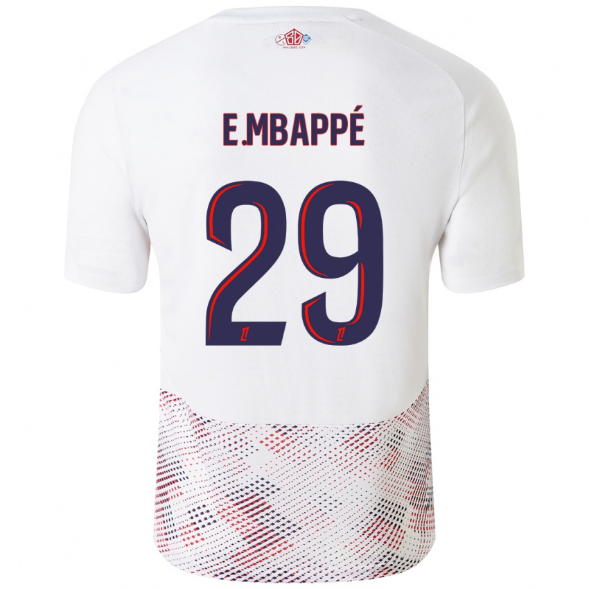 Niño Camiseta Ethan Mbappe #29 Blanco Azul Real 2ª Equipación 2024/25 La Camisa