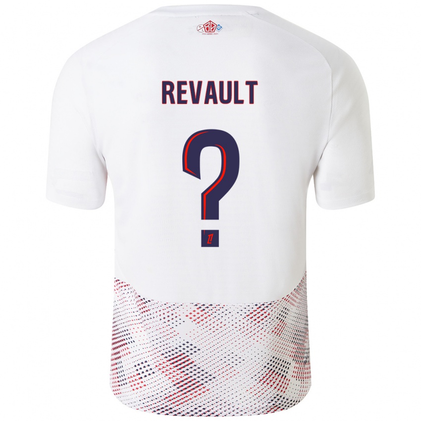 Niño Camiseta Joris Revault #0 Blanco Azul Real 2ª Equipación 2024/25 La Camisa