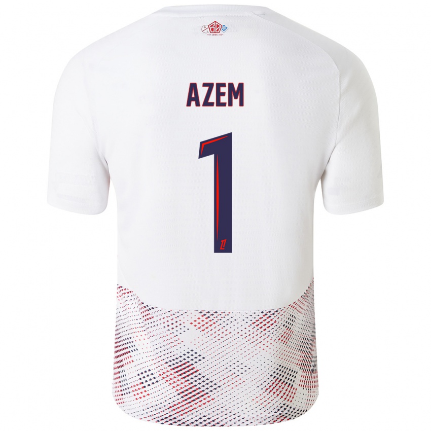 Niño Camiseta Floriane Azem #1 Blanco Azul Real 2ª Equipación 2024/25 La Camisa