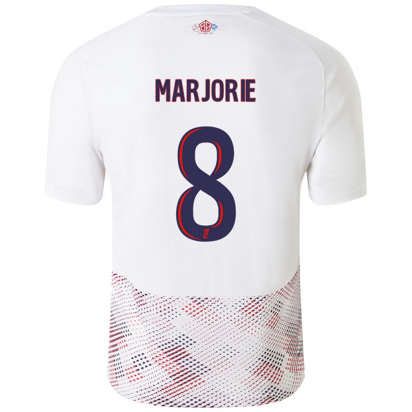 Niño Camiseta Marjorie #8 Blanco Azul Real 2ª Equipación 2024/25 La Camisa