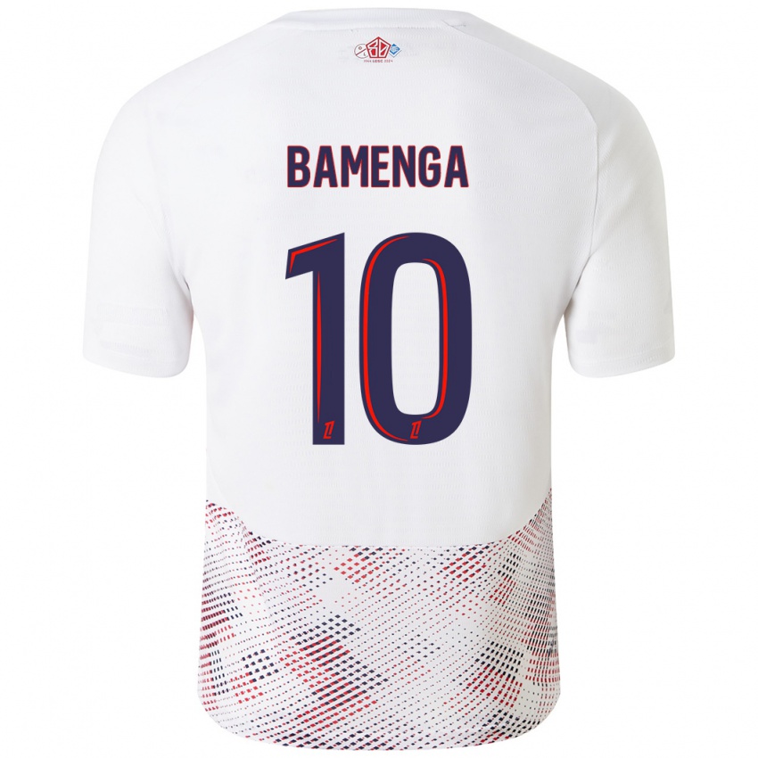 Niño Camiseta Naomie Bamenga #10 Blanco Azul Real 2ª Equipación 2024/25 La Camisa