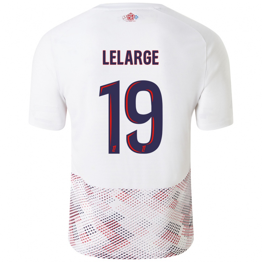 Niño Camiseta Claire Lelarge #19 Blanco Azul Real 2ª Equipación 2024/25 La Camisa