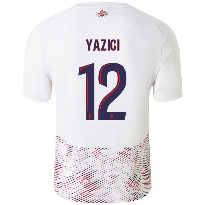 Niño Camiseta Yusuf Yazici #12 Blanco Azul Real 2ª Equipación 2024/25 La Camisa