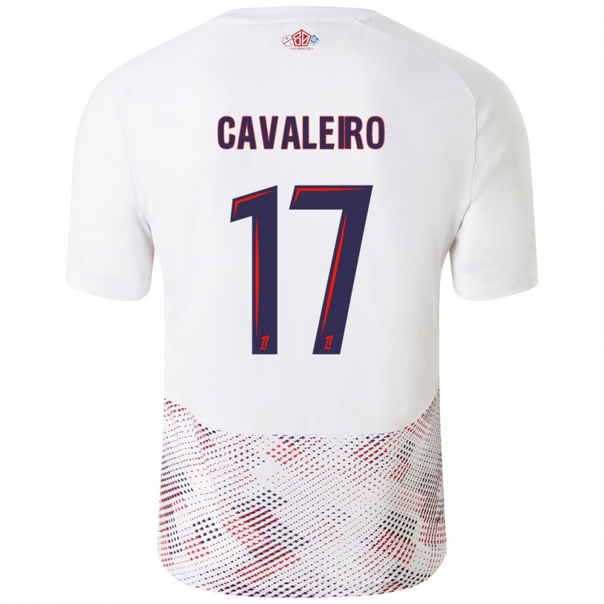 Niño Camiseta Ivan Cavaleiro #17 Blanco Azul Real 2ª Equipación 2024/25 La Camisa