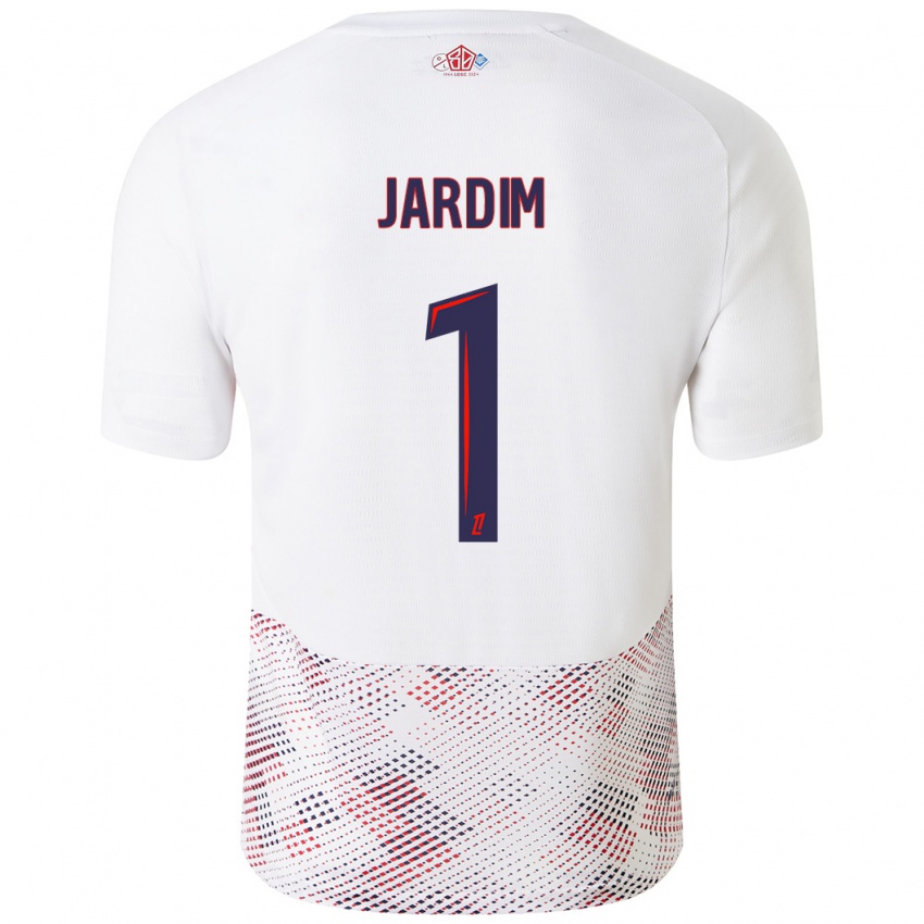 Niño Camiseta Leo Jardim #1 Blanco Azul Real 2ª Equipación 2024/25 La Camisa