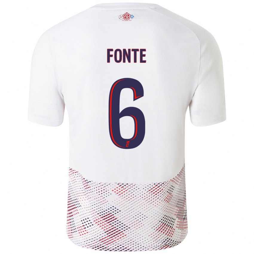 Niño Camiseta Jose Fonte #6 Blanco Azul Real 2ª Equipación 2024/25 La Camisa