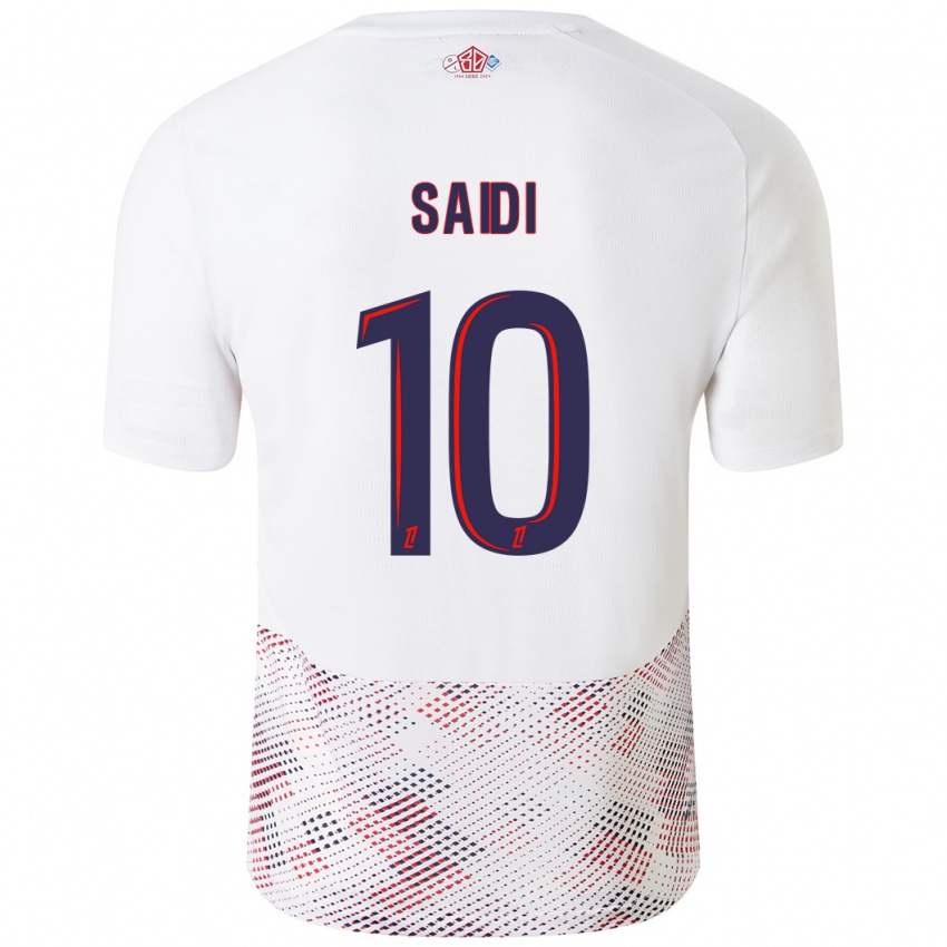 Niño Camiseta Rachel Saidi #10 Blanco Azul Real 2ª Equipación 2024/25 La Camisa