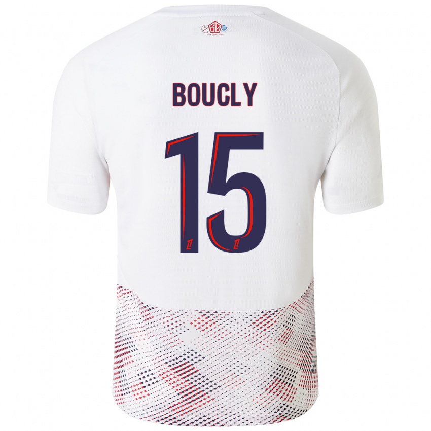 Niño Camiseta Maite Boucly #15 Blanco Azul Real 2ª Equipación 2024/25 La Camisa