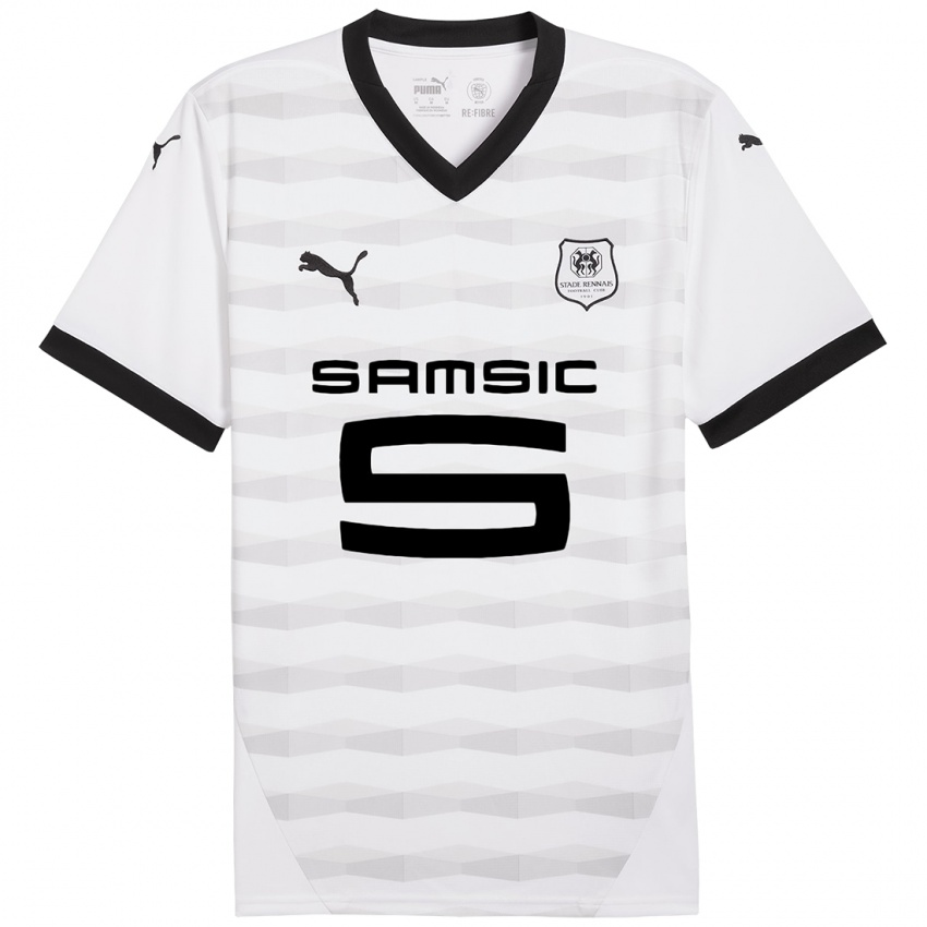 Niño Camiseta Azor Matusiwa #6 Blanco Negro 2ª Equipación 2024/25 La Camisa