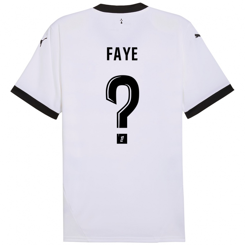 Niño Camiseta Mikayil Faye #0 Blanco Negro 2ª Equipación 2024/25 La Camisa