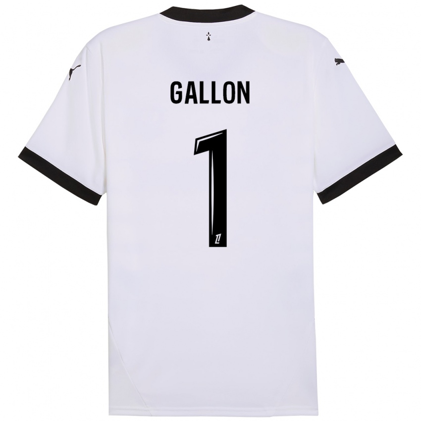 Niño Camiseta Gauthier Gallon #1 Blanco Negro 2ª Equipación 2024/25 La Camisa