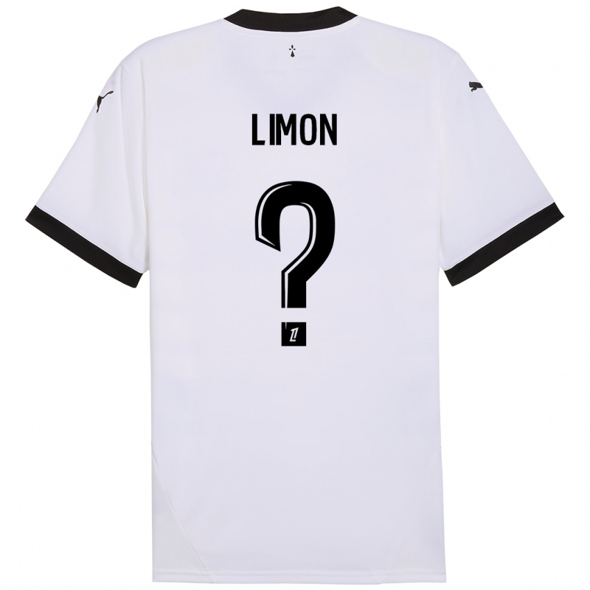 Niño Camiseta Paolo Limon #0 Blanco Negro 2ª Equipación 2024/25 La Camisa