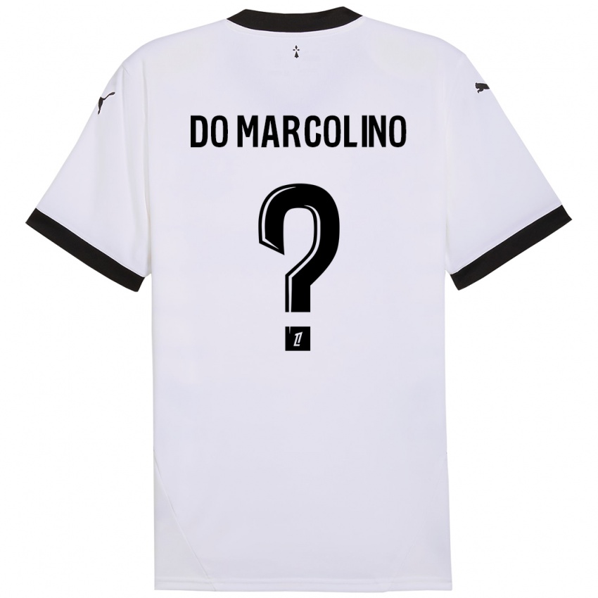 Niño Camiseta Arsène Do Marcolino #0 Blanco Negro 2ª Equipación 2024/25 La Camisa