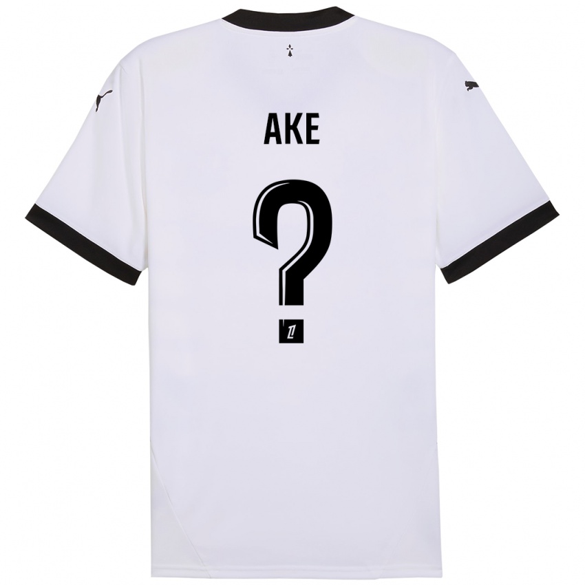 Niño Camiseta Junior Ake #0 Blanco Negro 2ª Equipación 2024/25 La Camisa