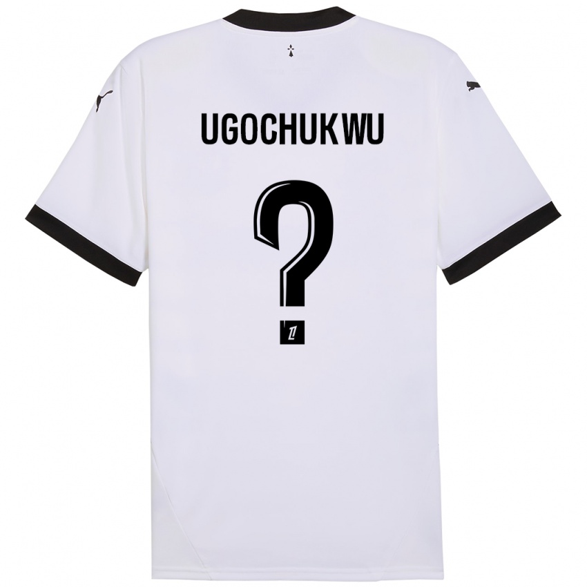 Niño Camiseta Chibuike Ugochukwu #0 Blanco Negro 2ª Equipación 2024/25 La Camisa