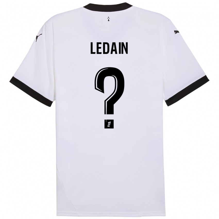 Niño Camiseta Samuel Ledain #0 Blanco Negro 2ª Equipación 2024/25 La Camisa