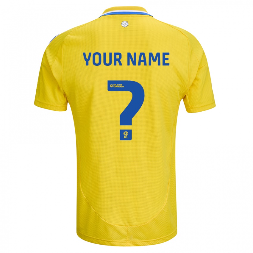 Niño Camiseta Ihren Namen #0 Amarillo Azul 2ª Equipación 2024/25 La Camisa