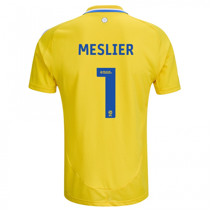 Niño Camiseta Illan Meslier #1 Amarillo Azul 2ª Equipación 2024/25 La Camisa