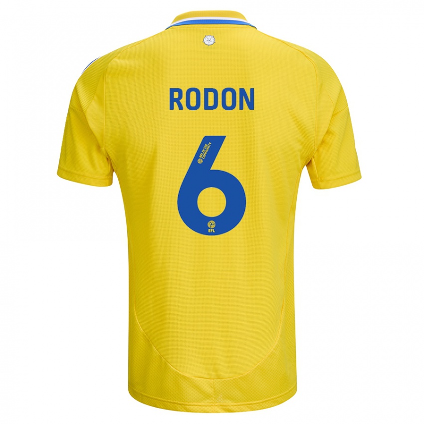 Niño Camiseta Joe Rodon #6 Amarillo Azul 2ª Equipación 2024/25 La Camisa