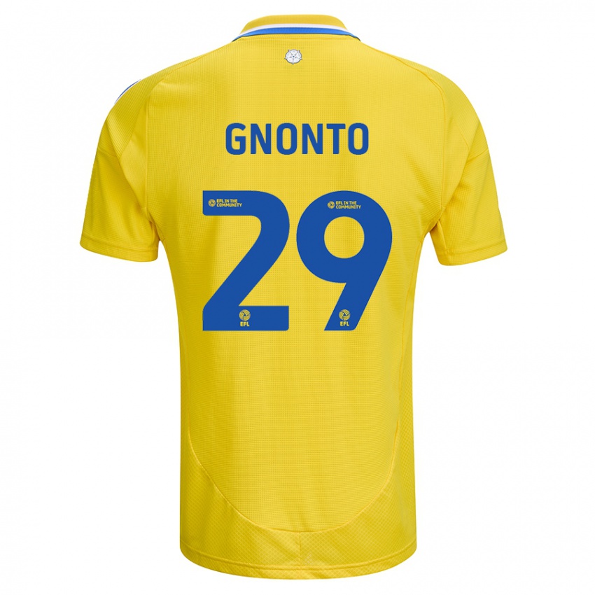 Niño Camiseta Wilfried Gnonto #29 Amarillo Azul 2ª Equipación 2024/25 La Camisa