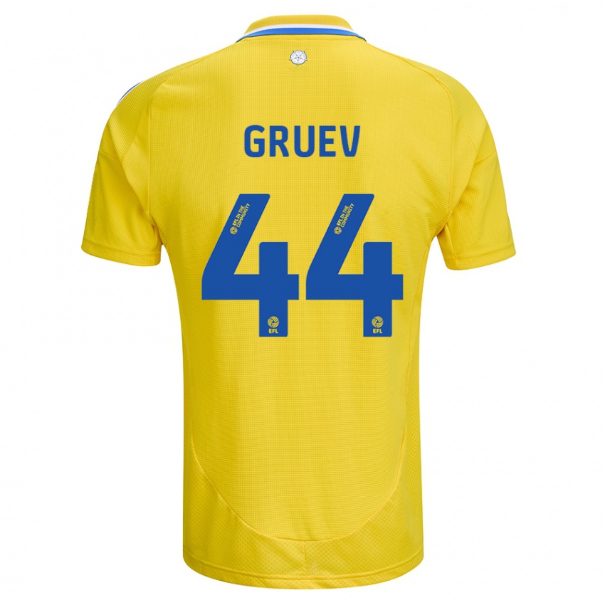 Niño Camiseta Ilia Gruev #44 Amarillo Azul 2ª Equipación 2024/25 La Camisa