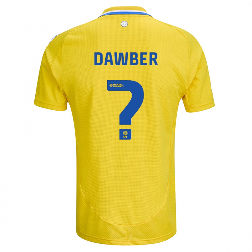 Niño Camiseta Oscar Dawber #0 Amarillo Azul 2ª Equipación 2024/25 La Camisa