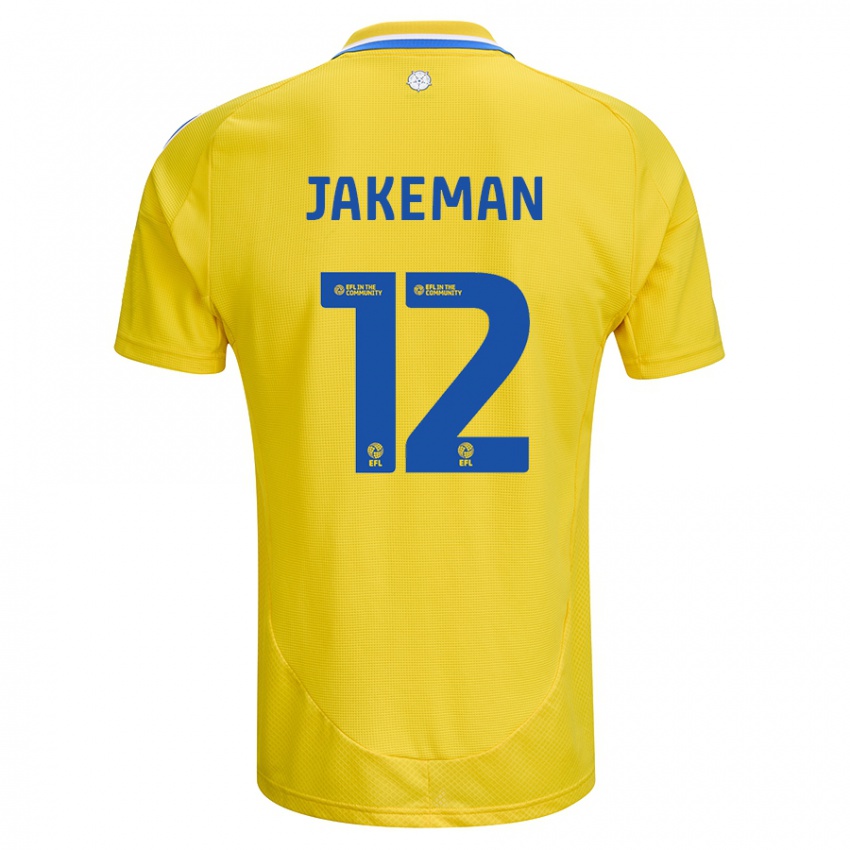 Niño Camiseta Harriet Jakeman #12 Amarillo Azul 2ª Equipación 2024/25 La Camisa