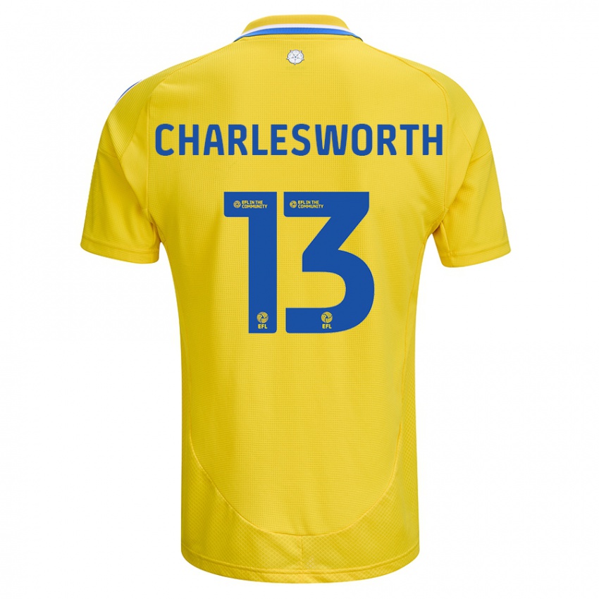 Niño Camiseta Millie Robshaw-Charlesworth #13 Amarillo Azul 2ª Equipación 2024/25 La Camisa