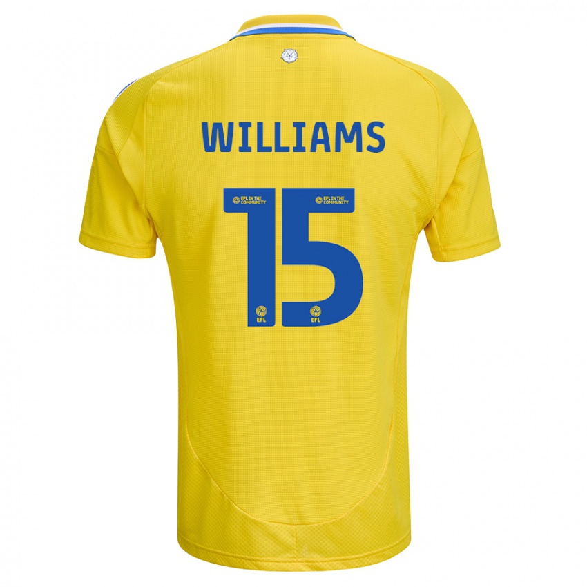 Niño Camiseta Paige Williams #15 Amarillo Azul 2ª Equipación 2024/25 La Camisa