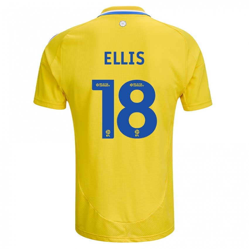 Niño Camiseta Macy Ellis #18 Amarillo Azul 2ª Equipación 2024/25 La Camisa