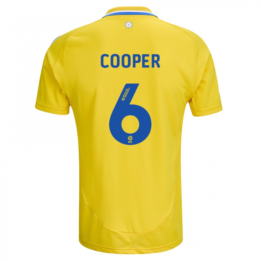 Niño Camiseta Liam Cooper #6 Amarillo Azul 2ª Equipación 2024/25 La Camisa