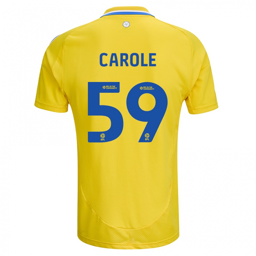 Niño Camiseta Keenan Carole #59 Amarillo Azul 2ª Equipación 2024/25 La Camisa