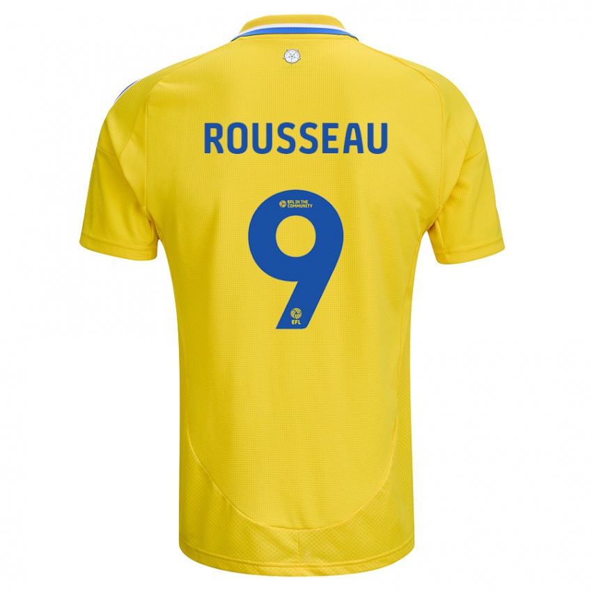 Niño Camiseta Jess Rousseau #9 Amarillo Azul 2ª Equipación 2024/25 La Camisa