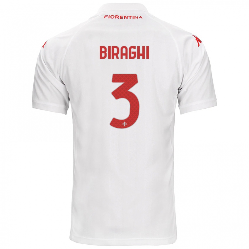 Niño Camiseta Cristiano Biraghi #3 Blanco 2ª Equipación 2024/25 La Camisa