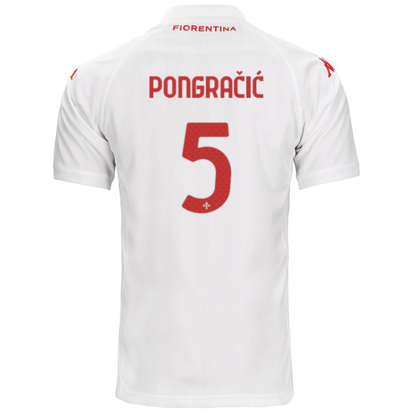 Niño Camiseta Marin Pongračić #5 Blanco 2ª Equipación 2024/25 La Camisa