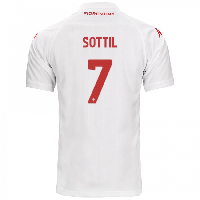 Niño Camiseta Riccardo Sottil #7 Blanco 2ª Equipación 2024/25 La Camisa