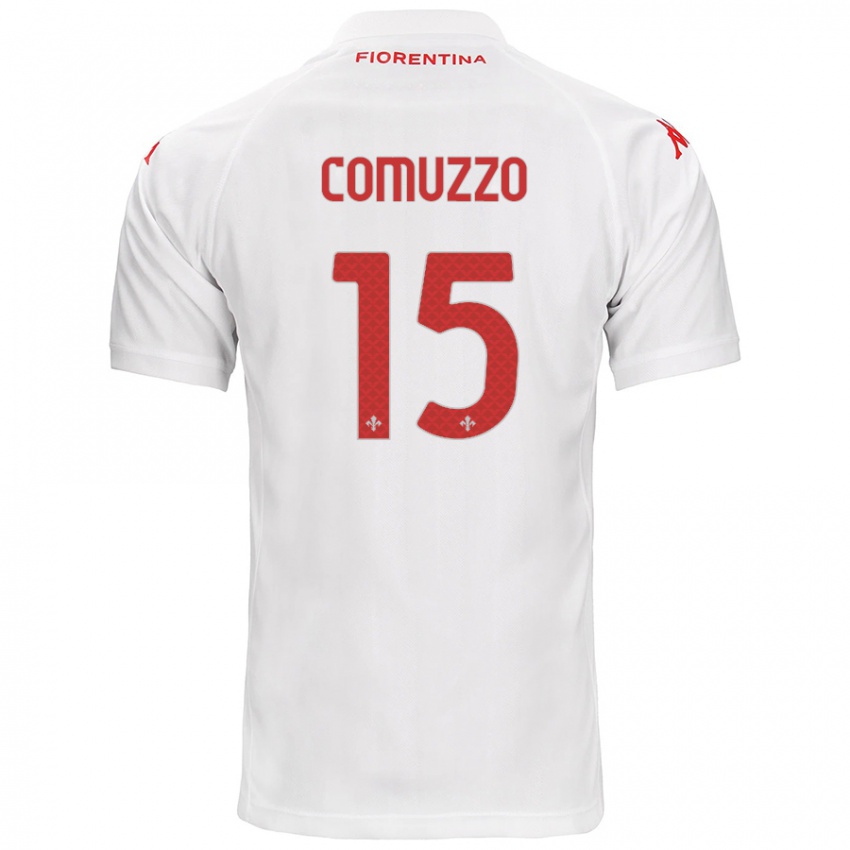 Niño Camiseta Pietro Comuzzo #15 Blanco 2ª Equipación 2024/25 La Camisa