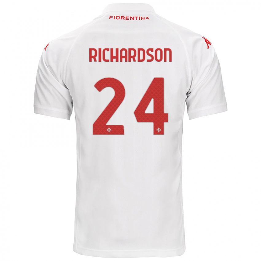 Niño Camiseta Amir Richardson #24 Blanco 2ª Equipación 2024/25 La Camisa