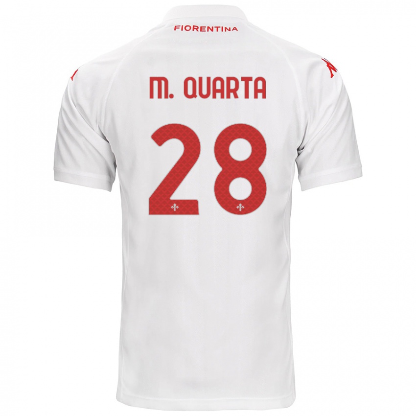 Niño Camiseta Lucas Martínez Quarta #28 Blanco 2ª Equipación 2024/25 La Camisa