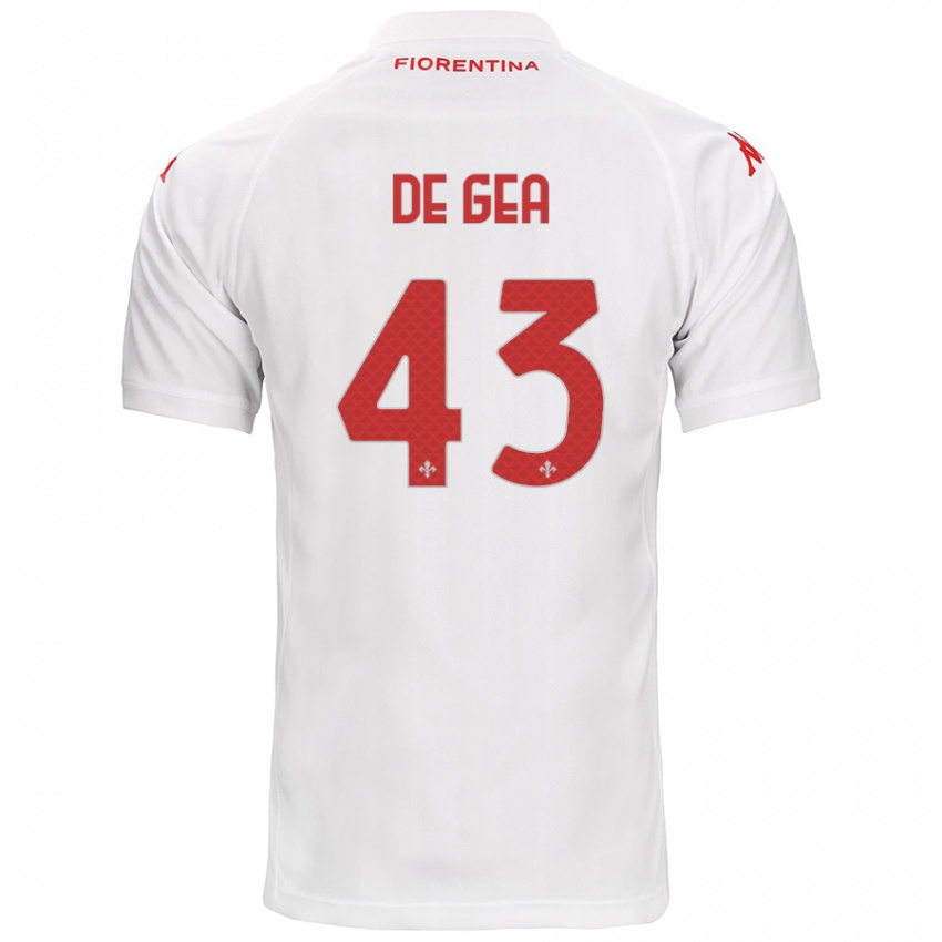 Niño Camiseta David De Gea #43 Blanco 2ª Equipación 2024/25 La Camisa